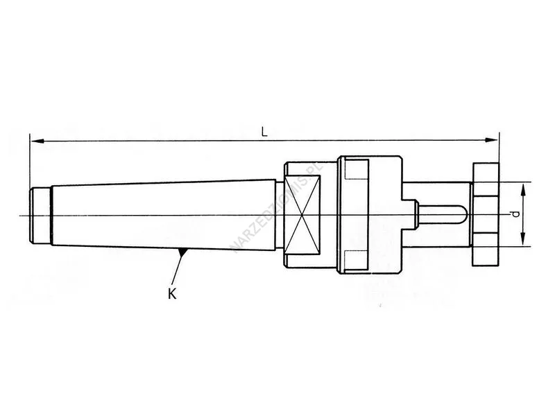 Rysunek techniczny: Trzpień frezarski uniw.DM 234 MS2A-13